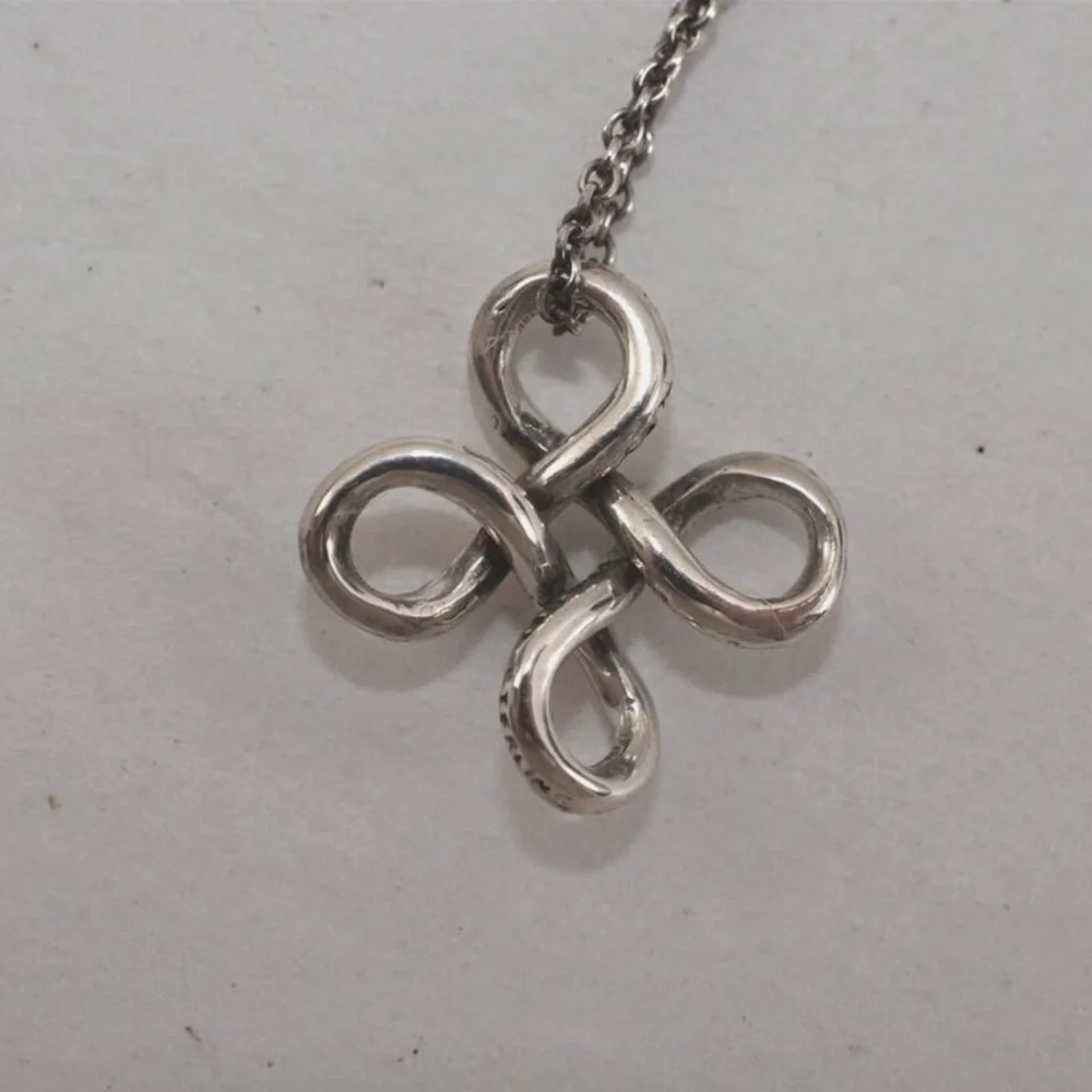 Rare🦄Auth Tiffany Elsa Peretti Silver Knot Pendant Necklace - Picture 5 of 9